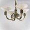 Art Deco Bronze Chandelier in Alabaster attributed to Atelier Petitot, 1930s, Image 8