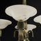 Art Deco Bronze Chandelier in Alabaster attributed to Atelier Petitot, 1930s 9