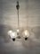 Lámpara de araña vintage de cromo y vidrio, Imagen 5