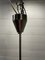 Lámpara de araña vintage de cromo y vidrio, Imagen 4