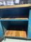 Vintage Industrial Workbench in Blue with New Top 4