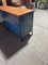 Vintage Industrial Workbench in Blue with New Top 8