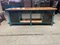 Vintage Industrial Workbench in Blue and Green with New Top, Image 6