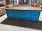 Vintage Industrial Workbench Blue with Original Top, Image 6