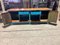 Vintage Industrial Workbench Blue with Original Top, Image 2