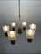 Vintage Sputnik Lamp with Brass Arms and Glass Shades 4