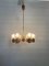 Lampe Sputnik Vintage avec Bras en Laiton et Abat-jour en Verre 2