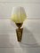 Vintage Art Deco Wandlampe aus bemaltem Milchglas & Messing 1