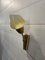 Lámpara de pared Art Déco vintage de vidrio lechoso pintado y latón, Imagen 2