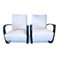 H-269 Lounge Chairs in White by Jindrich Halabala, Set of 2 6