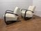 H-269 Lounge Chairs in White by Jindrich Halabala, Set of 2 15