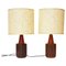 Swedish Orange Stoneware Table Lamps, 1960s, Set of 2 1