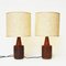 Swedish Orange Stoneware Table Lamps, 1960s, Set of 2 7