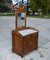 Italian Towed Wooden Bathroom Belief in Walnut with Marble Top and Mirror, 1890 3