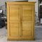Vintage Rustic Wardrobe with Two Doors in Yellow Lacquered Fir,1800 1