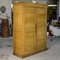 Vintage Rustic Wardrobe with Two Doors in Yellow Lacquered Fir,1800 3