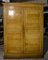 Rustikaler Vintage Kleiderschrank mit Zwei Türen aus Gelb lackiertem Tannenholz, 1800 20