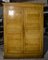 Vintage Rustic Wardrobe with Two Doors in Yellow Lacquered Fir,1800 20