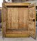 Vintage Rustic Wardrobe with Two Doors in Yellow Lacquered Fir,1800 30