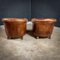 Vintage Club Chairs in Tanned Sheepskin Leather, Set of 2 3