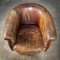 Vintage Club Chairs in Tanned Sheepskin Leather, Set of 2 12