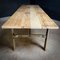 Industrial Dining Table with Steel Machine Base 17