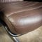 Vintage Three Person Bank of Nato-Brown Leather Chairs 8
