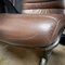 Vintage Three Person Bank of Nato-Brown Leather Chairs 17