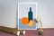 Gio Bellagio, Wine Bottle with Orange, 2023, Acrylic on Paper 7