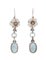 Diamonds, Sapphires, White Stones, Aquamarine, Rose Gold and Silver Dangle Earrings, 1960s, Set of 2 3