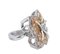 Topas, Diamanten, 14 Karat Weiß- & Roségold Ring, 1960er 2