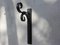 Double Curtain Rod Holder in Wrought Iron, Image 8