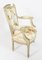 19th Century Revival Louis XVI French Painted Fauteuil Armchairs, Set of 2 14