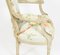 19th Century Revival Louis XVI French Painted Fauteuil Armchairs, Set of 2 11