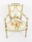 19th Century Revival Louis XVI French Painted Fauteuil Armchairs, Set of 2 13