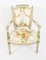 19th Century Revival Louis XVI French Painted Fauteuil Armchairs, Set of 2, Image 13