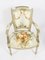 19th Century Revival Louis XVI French Painted Fauteuil Armchairs, Set of 2 3