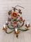 Vintage French Floral Toleware Chandelier, 1950s 1