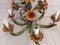 Vintage French Floral Toleware Chandelier, 1950s 9