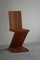 Scandinavian Sculptural Zig Zag Chair in Pine, 1980s 20