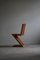 Scandinavian Sculptural Zig Zag Chair in Pine, 1980s 15