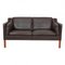 Model 2212 Sofa in Brown Leather by Børge Mogensen for Fredericia 1