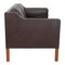 Modell 2212 Sofa aus Braunem Leder von Børge Mogensen für Fredericia 2