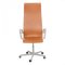 Tall Oxford Office Chair in Walnut Aniline Leather by Arne Jacobsen, 2000s 1