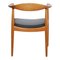 The Chair in Mahogany and Black Leather from Hans Wegner 3