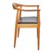 The Chair in Mahogany and Black Leather from Hans Wegner 2