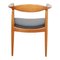 The Chair in Mahogany and Black Leather from Hans Wegner, Image 3