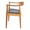 The Chair in Mahogany and Black Leather from Hans Wegner 4