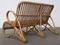 Rattan Two-Seater Bench for Rohé Noordwolde, 1950s, Image 3