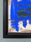 Mini composizione astratta blu, anni '50, Tecnica mista, con cornice, Immagine 9